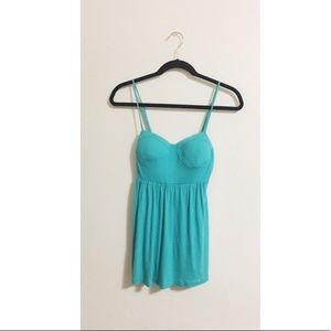 New Teal Bustier Babydoll Top